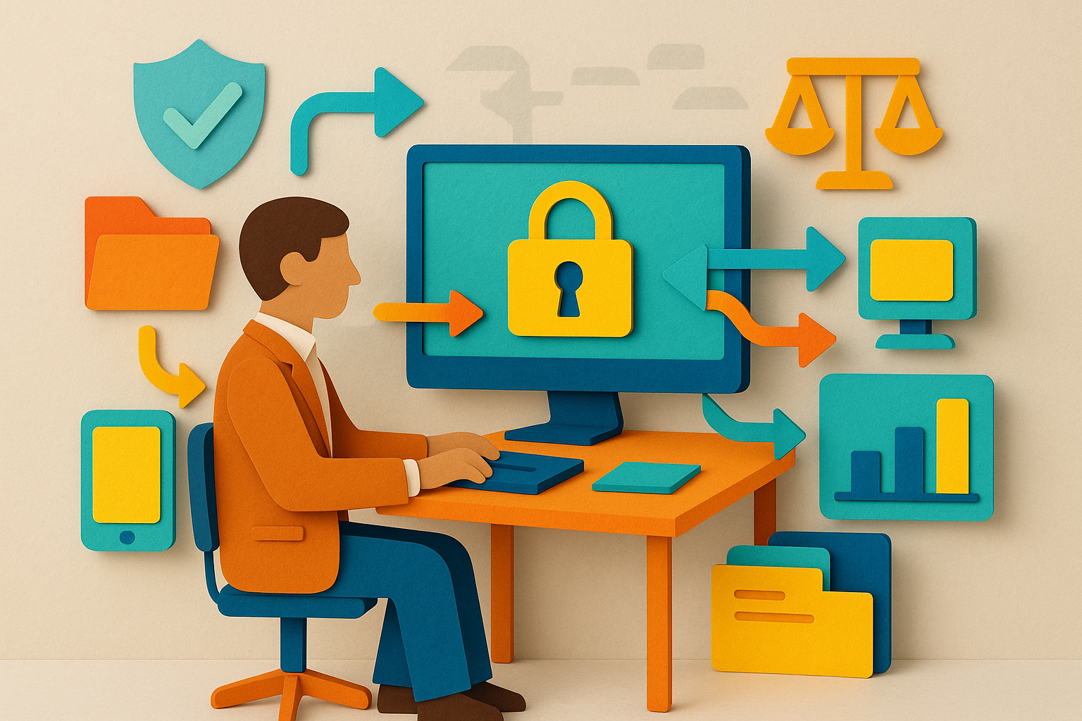 School administrator using software to manage afterschool program attendance and student data