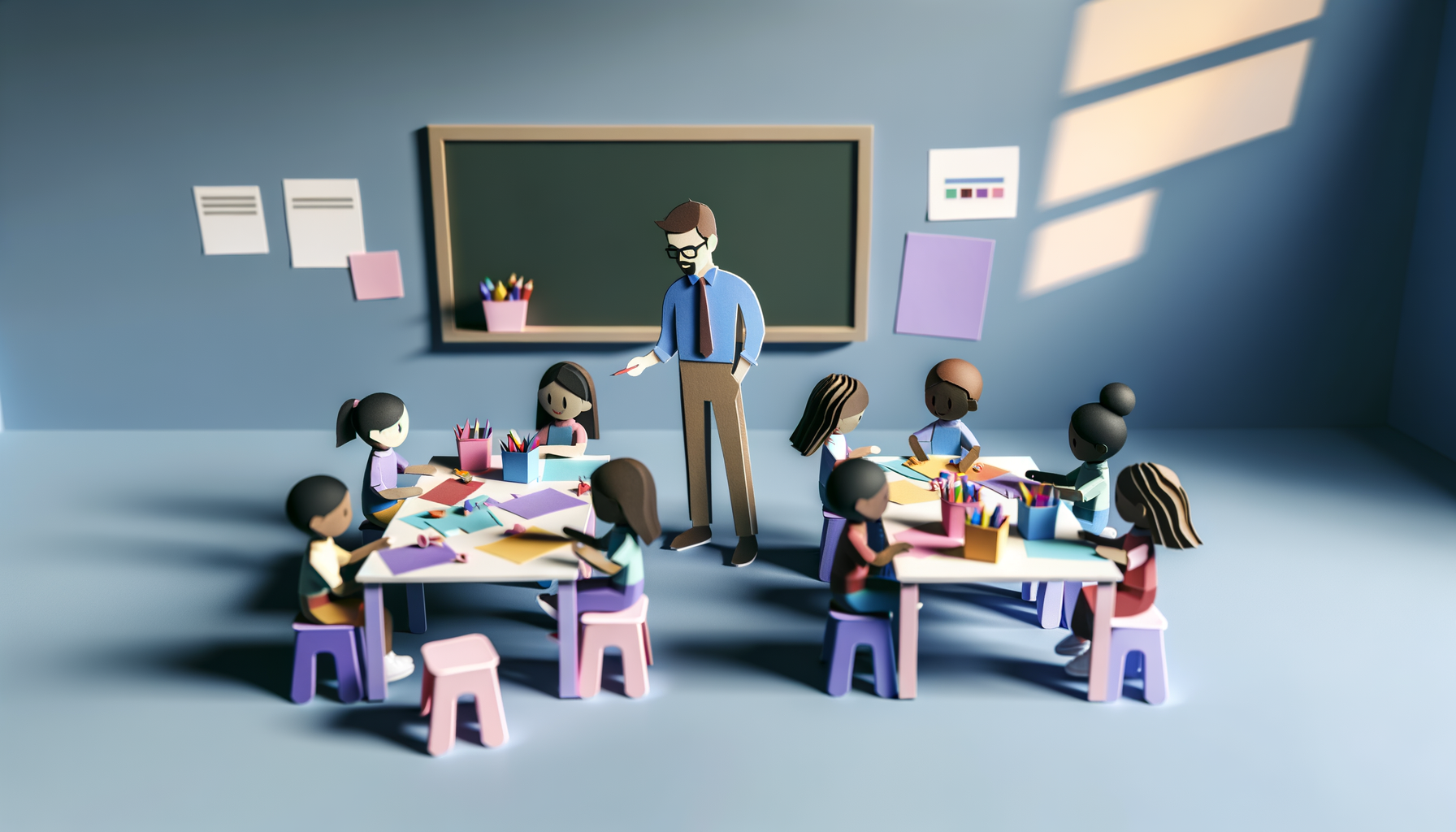 School staff assisting young students during an afterschool program activity