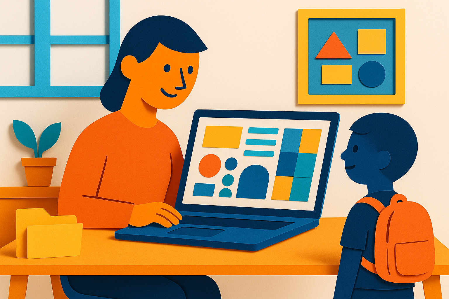 School administrator using afterschool program software to manage student attendance and registration